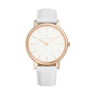 Sognatore Pure White Rose Gold Ladies Watch / Mens Watch